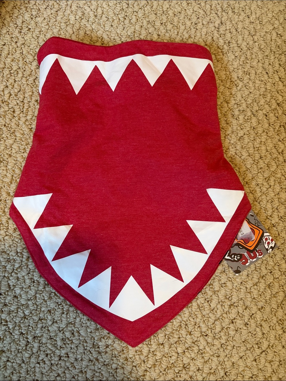 Zombie Dash Red Shark Bite El Bandito Bandana Neck Gaiter Reversible S